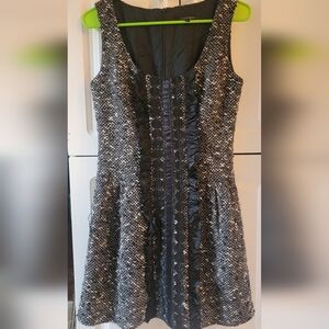 Nanette Lepore Monochrome Tweed Dress (40%  Wool)